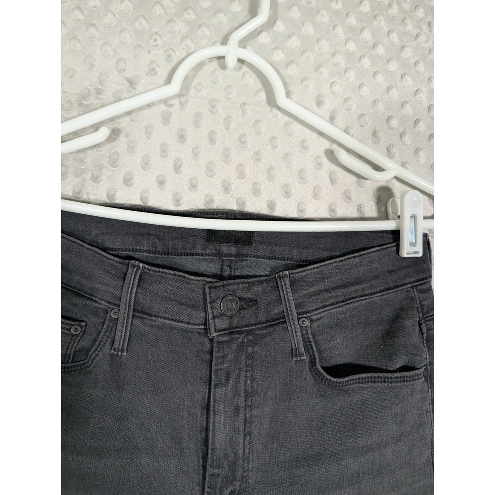 Mother The Weekender Fray Jeans Women's 27x31 Black Gray Raw Hem Washed Denim - Picture 5 of 16